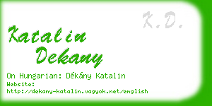 katalin dekany business card